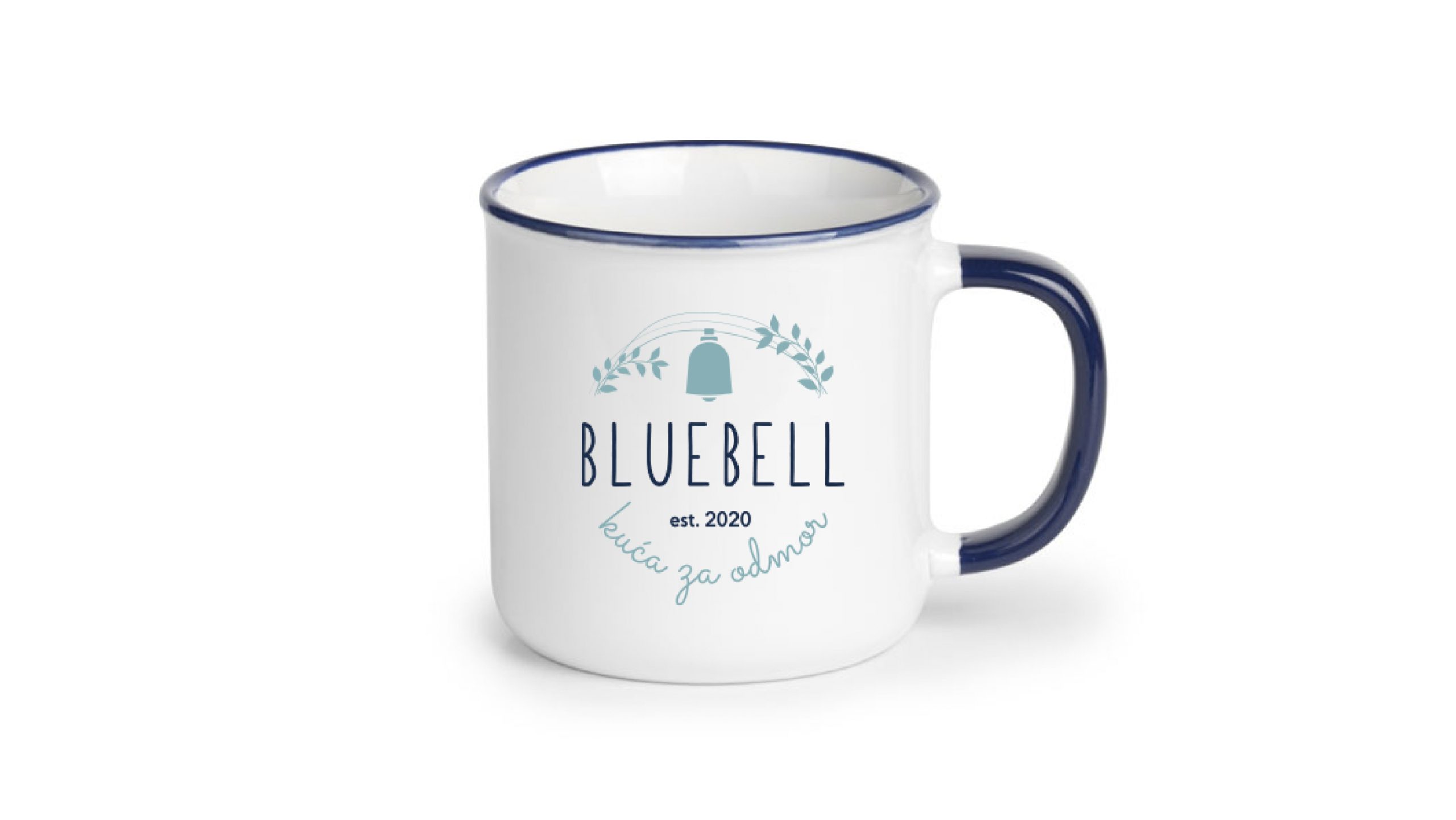 BlueBell logo printed on Mugs