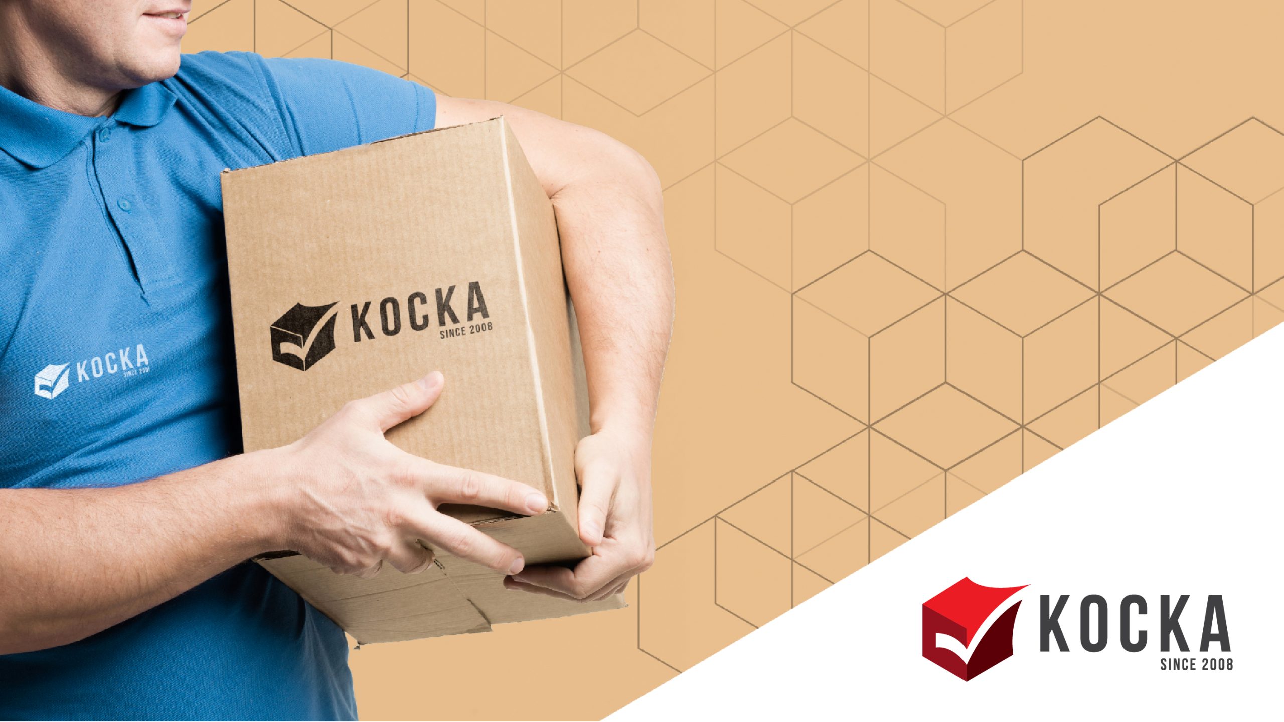 Kocka Logo printed on boxes
